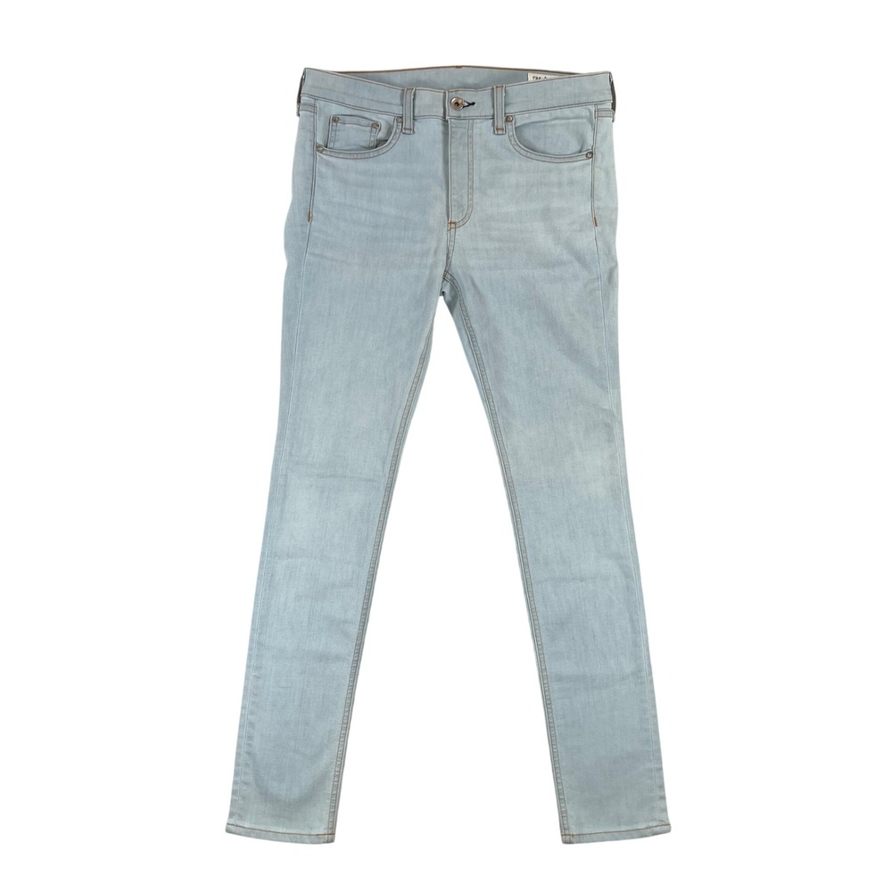 Rag & Bone Jean Skinny Jeans Womens 30 32x30 Pastel Light Blue Wash Mid Rise